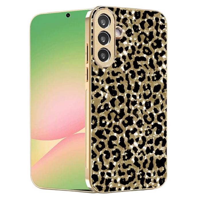 OEM - Mobilskal för Samsung Galaxy S26 Leopardmönster PC + TPU - Guld