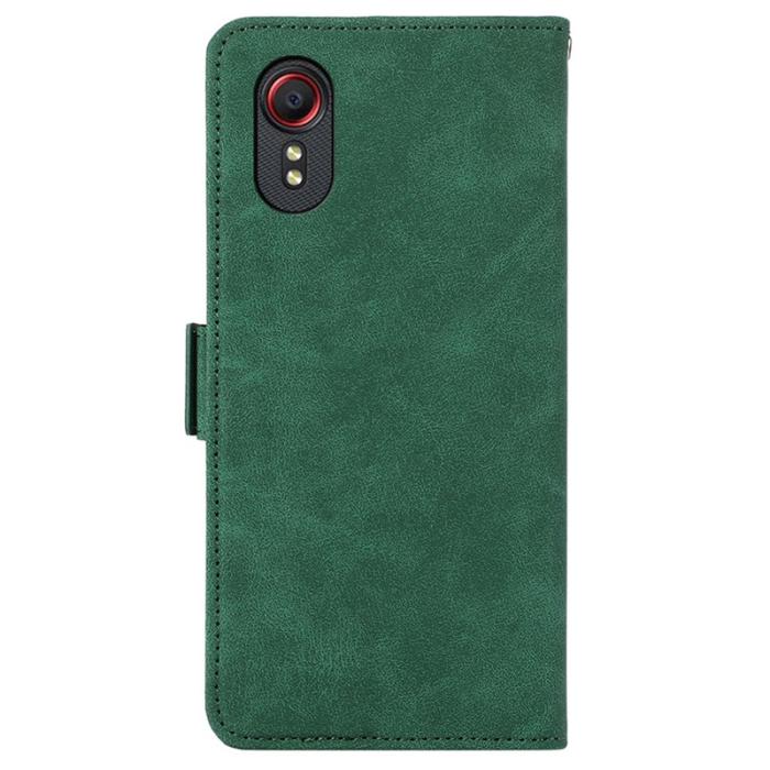 ABEEL - ABEEL Mobilskal till Samsung Galaxy Xcover 5 RFID-Skydd Konstläder Grön