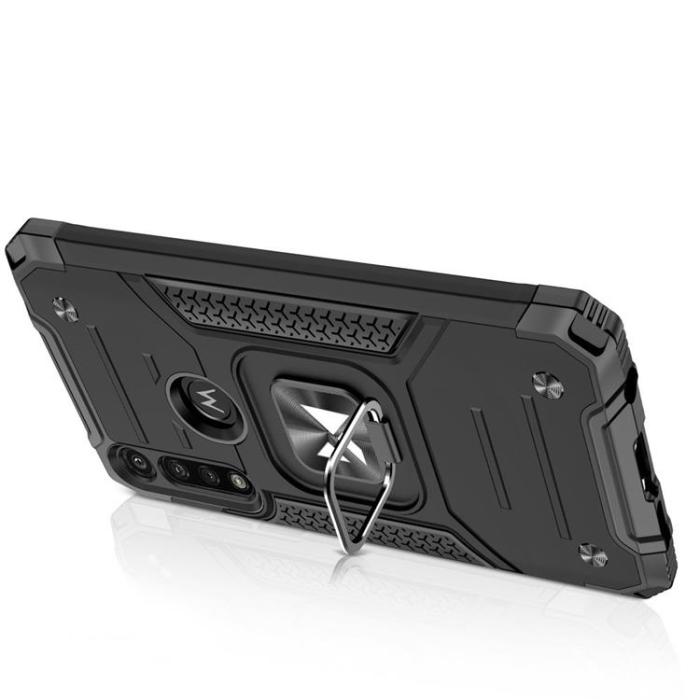UTGATT5 - Wozinsky Ring Armor Skal Motorola Moto G8 Power - Svart