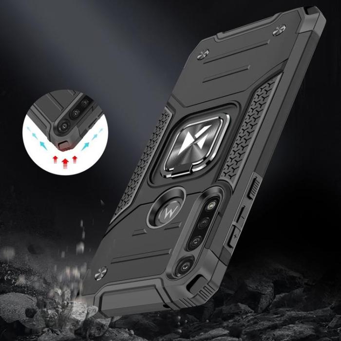 UTGATT5 - Wozinsky Ring Armor Skal Motorola Moto G8 Power - Svart