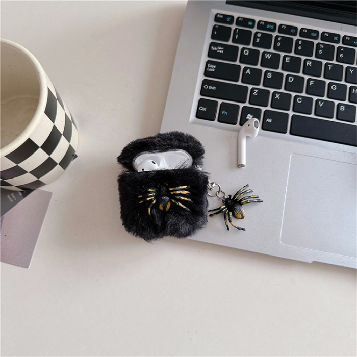 A-One Brand - Airpods 1/2 Skal med Trådlös Laddning Halloween Pompom TPU