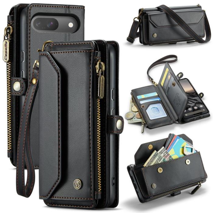 Caseme - CASEME Plånboksfodral Konstläder för Google Pixel 10 Pro/10/9 Pro - Svart