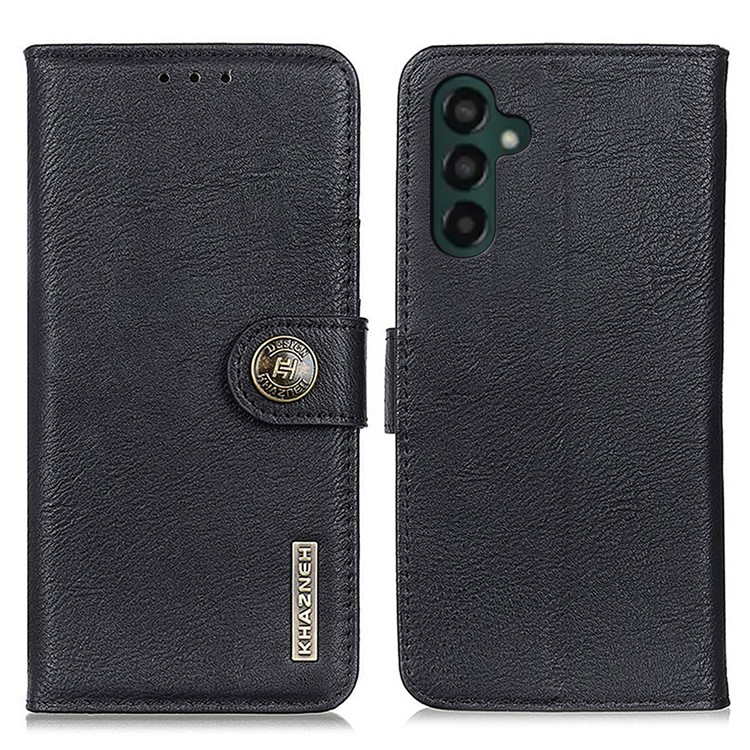 KHAZNEH Galaxy A24 4G Plånboksfodral Cowhide - Svart