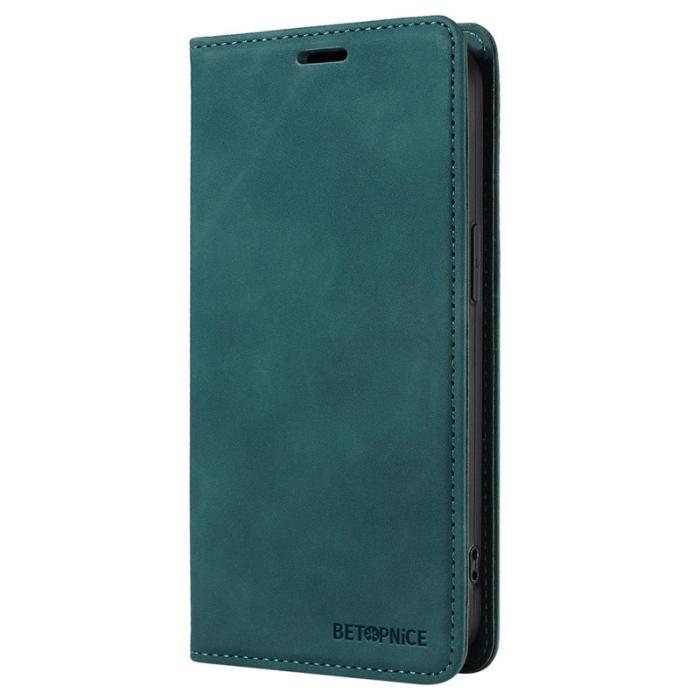 BETOPNICE - BETOPNICE 003 iPhone 16 Plus Plånboksfodral RFID Blocking Konstläder - Grön