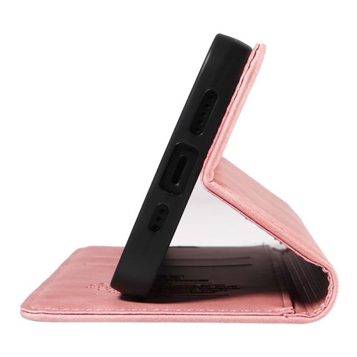BETOPNICE - BETOPNICE 003 iPhone 16 Plus Plånboksfodral RFID Blocking Konstläder - Rosa