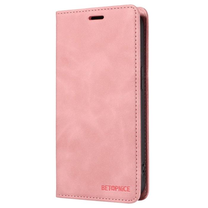 BETOPNICE - BETOPNICE 003 iPhone 16 Plus Plånboksfodral RFID Blocking Konstläder - Rosa