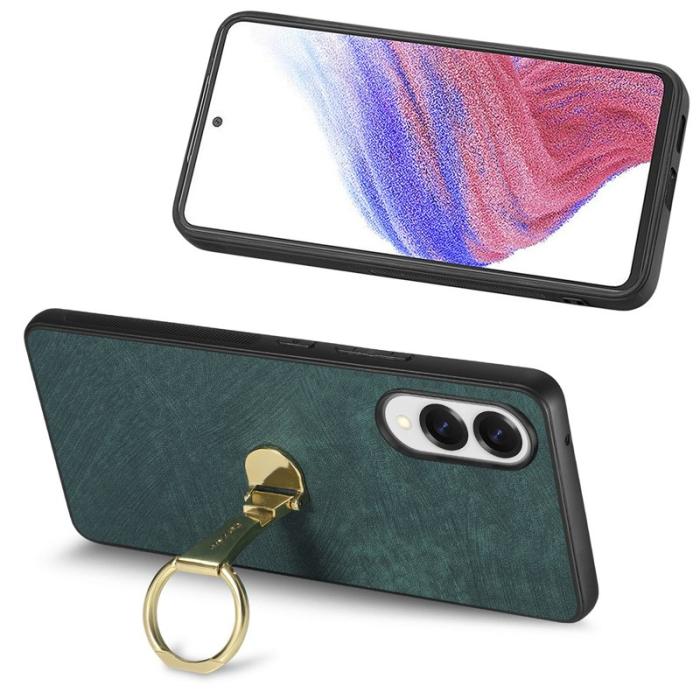 CASENEO - CASENEO D22 Fodral för Samsung Galaxy S25 Edge - KonstLäder - Grön