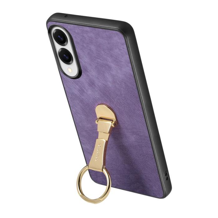 CASENEO - CASENEO D22 Fodral för Samsung Galaxy S25 Edge - KonstLäder - Lila