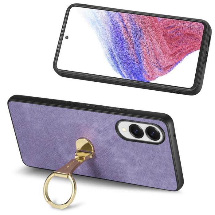 CASENEO - CASENEO D22 Fodral för Samsung Galaxy S25 Edge - KonstLäder - Lila