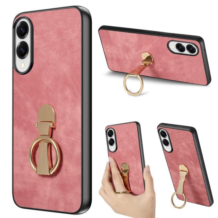 CASENEO - CASENEO D22 Fodral för Samsung Galaxy S25 Edge - KonstLäder - Rosa