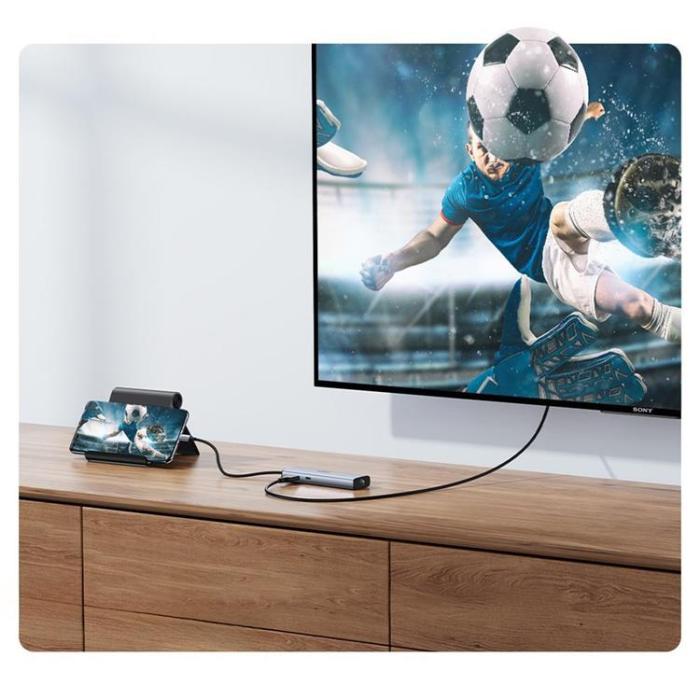 Ugreen - Ugreen 5in1 Multifunctional HUB USB-C 100W - Grå
