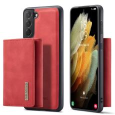 DG.MING - DG.MING M1 Pl&aring;nboksfodral Konstl&auml;der TPU f&ouml;r Samsung Galaxy S21 5G - R&ouml;d