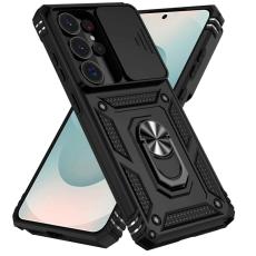 OEM - Mobilskal till Samsung Galaxy S26 Ultra Plast med Linsskydd St&auml;ll - Svart