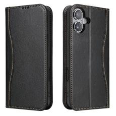 FIERRE SHANN - FIERRE SHANN f&ouml;r iPhone 17 Pl&aring;nboksfodral &Auml;kta l&auml;der - Svart