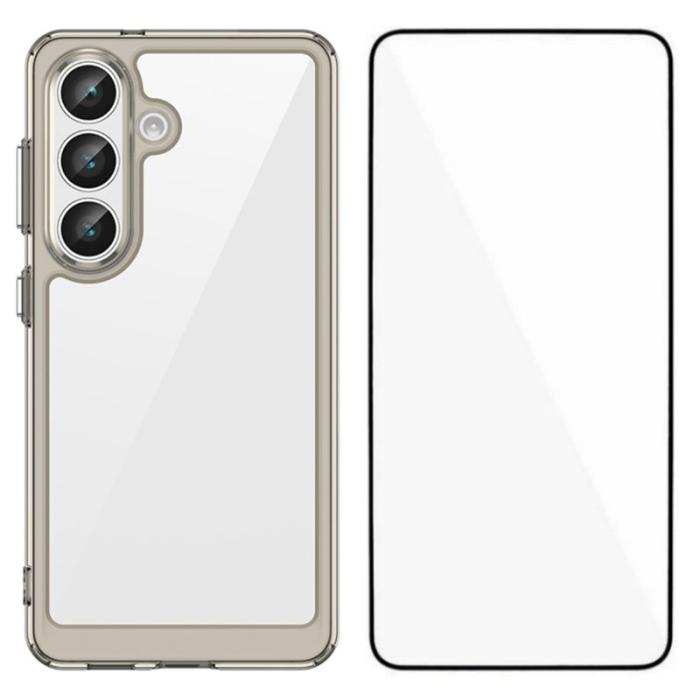 WANLONFENG - WANLONFENG Mobilskal till Samsung Galaxy S26 TPU XC Serie - Transparent Grå