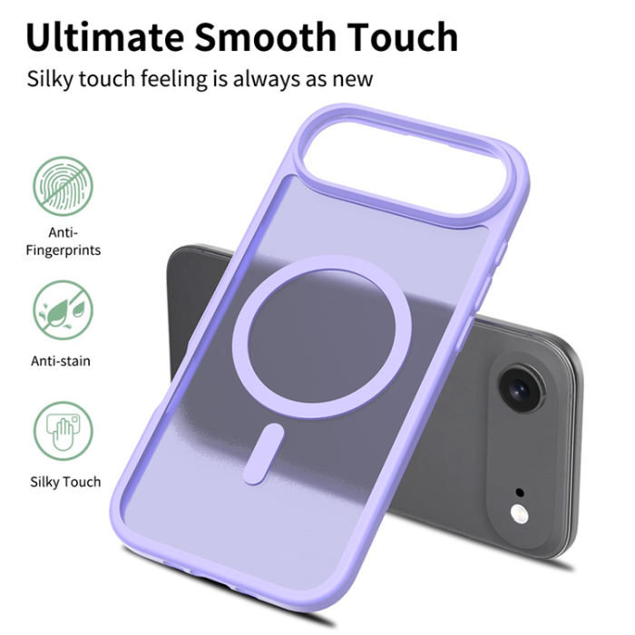 A-One Brand - iPhone Air Mobilskal MagSafe Acrylic Skin Touch - Lila