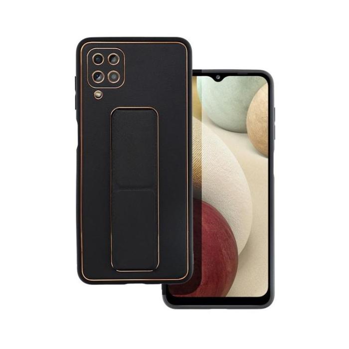 Forcell - Forcell Galaxy A13 5G/A04s 4G Skal Kickstand Läder - Svart