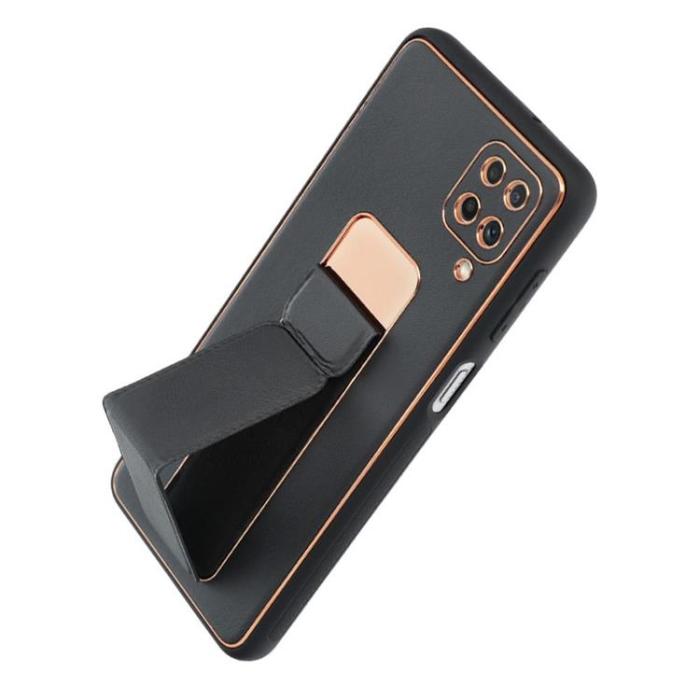 Forcell - Forcell Galaxy A13 5G/A04s 4G Skal Kickstand Läder - Svart