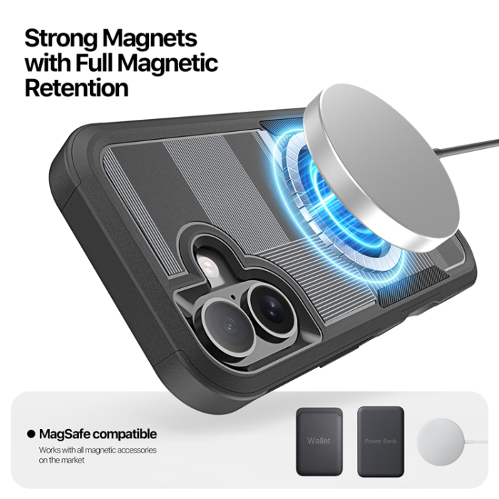 Dux Ducis - Dux Ducis iPhone 17 Mobilskal MagSafe SHLD PC + TPU - Umbra