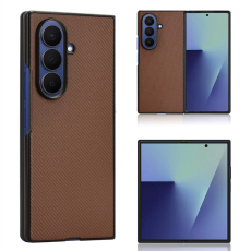 A-One Brand - Galaxy Z Fold7 Mobilskal Shockproof Carbon Fiber - Brun