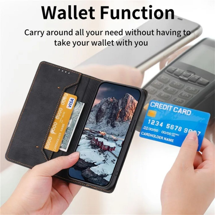 OEM - Galaxy S25 Plånboksfodral RFID Blocking - Svart