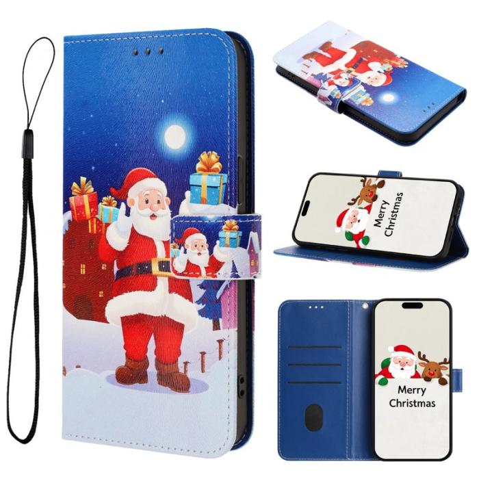 OEM - Samsung Galaxy S26 Ultra Fodral Konstläder Julmönster - Julnatt