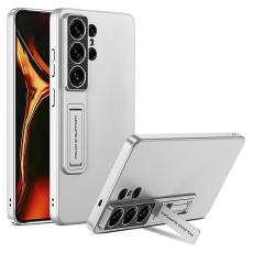 OEM - Samsung Galaxy S26 Ultra Skal Kickstand Ultra Tunn H&aring;rd PC - Silver