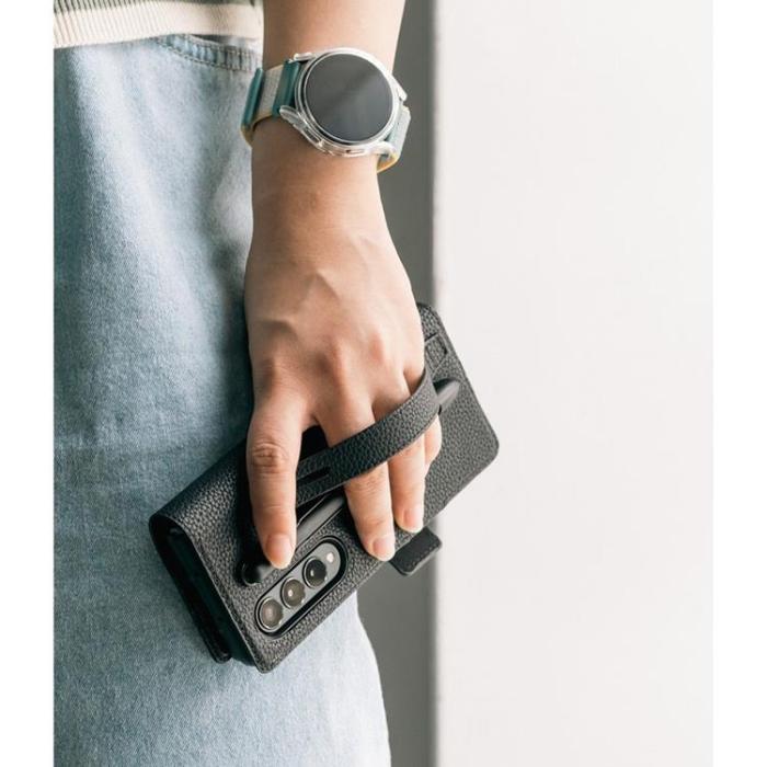 UTGATT1 - Ringke Galaxy Z Fold 4 Plånboksfodral Signature EZ Strap - Svart