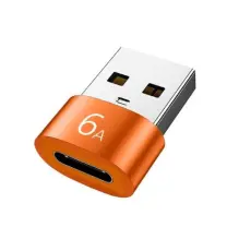 A-One Brand - USB-A Hane till Typ-C Hona Adapter - Orange