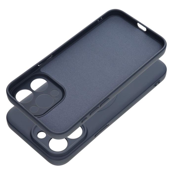 OEM - iPhone 15 Pro Mobilskal Magsafe Silikon - Titanium Blå