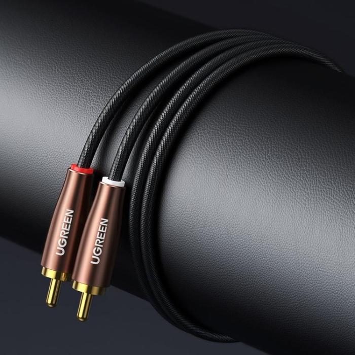 UTGATT1 - Ugreen Stereo Cinch Audio Kabel 2m - Brun