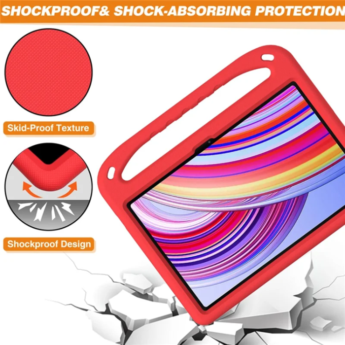 A-One Brand - Xiaomi Redmi Pad Pro/5G/Poco Pad Skal EVA Handgrepp Kickstand - Röd