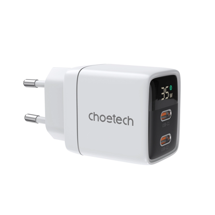 Choetech - Choetech Väggladdare 35W GaN 2xUSB-C - Vit