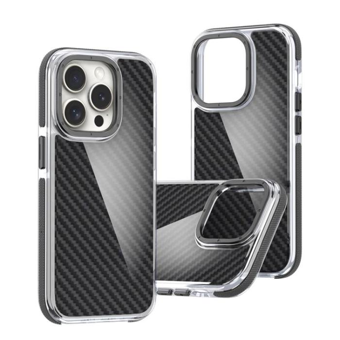 OEM - iPhone 16 Pro Max Mobilskal Acrylic Carbon - Svart