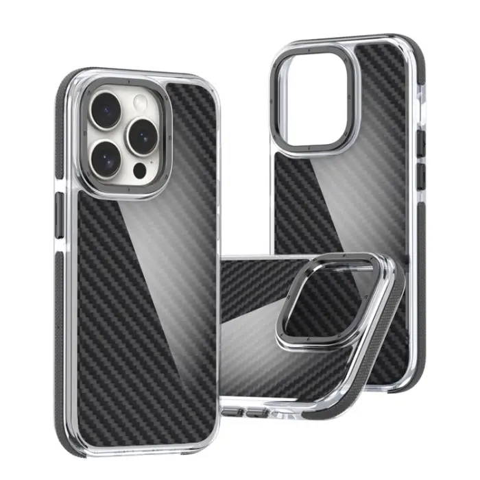OEM - iPhone 16 Pro Max Mobilskal Acrylic Carbon - Svart