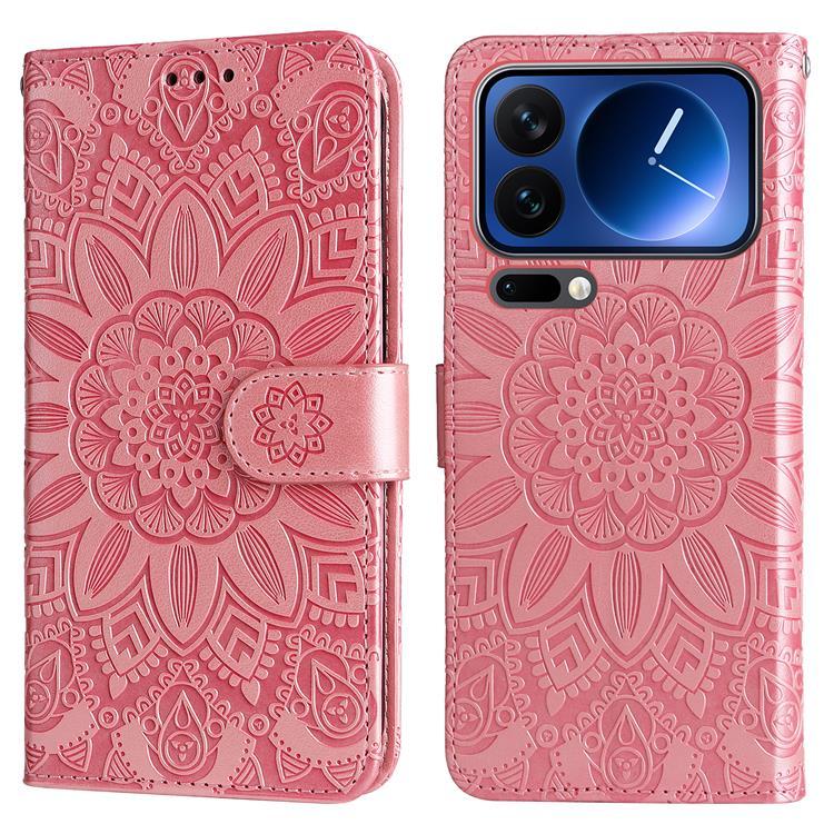 Xiaomi 17 Pro Max Plånboksfodral Sunflower Imprint - Rosa | 2353 | AlltMobil