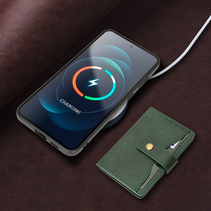 A-One Brand - Galaxy S25 Plus Mobilskal MagSafe Detachable Korthållare Kickstand