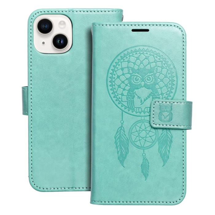 OEM - iPhone 14 Plånboksfodral Mezzo Eco Läder Grön