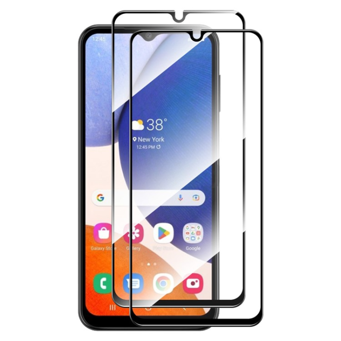 Boom of Sweden - [2-PACK] Galaxy A14 5G/4G Härdat Glas Skärmskydd - Svart
