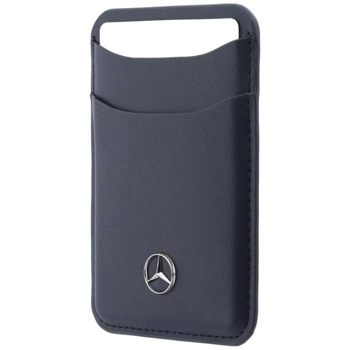 Mercedes - Mercedes MagSafe Korthållare Läder Plånbok - Marinblå