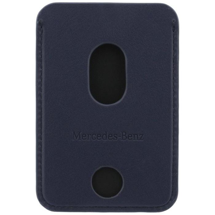 Mercedes - Mercedes MagSafe Korthållare Läder Plånbok - Marinblå