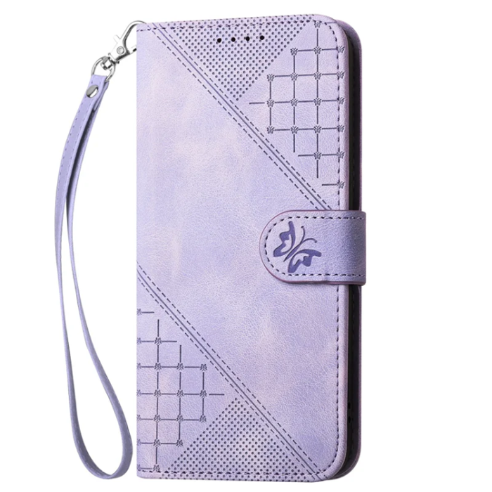 A-One Brand - iPhone 17 Pro Max Plånboksfodral Butterfly Flower - lila