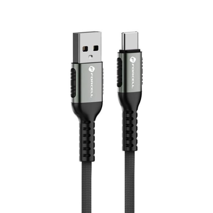 Forcell - Forcell USB-A till USB-C Kabel 66W 2m QC3.0 3A Cafule - Svart