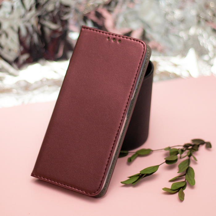 OEM - Xiaomi Redmi Note 14 4G Plånboksfodral Smart Magnetic - Burgundy