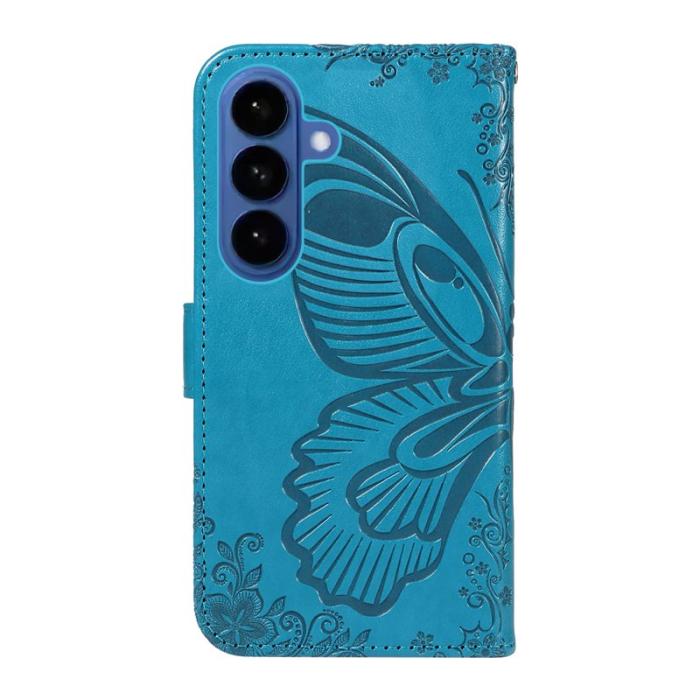 OEM - Samsung Galaxy S26 Plus Skal PU Läder Folio Flip - Blå