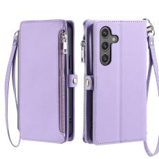 OEM - Samsung Galaxy S26 Pl&aring;nboksfodral TPU + Konstl&auml;der - Lila
