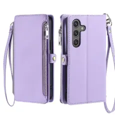 OEM - Samsung Galaxy S26 Pl&aring;nboksfodral TPU + Konstl&auml;der - Lila