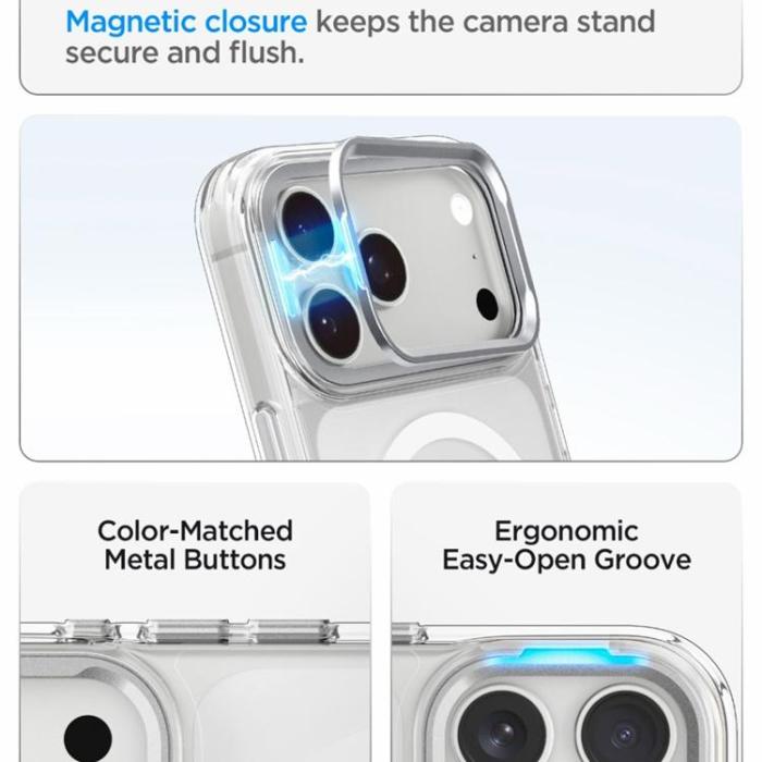 Spigen - Spigen Mobilskal till iPhone 18 Pro Max/17 Pro Max Magsafe Ultra Hybrid Optik S