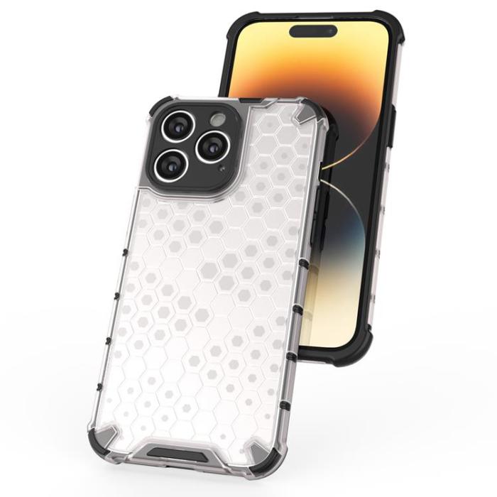OEM - iPhone 14 Pro Skal Honeycomb Armored Hybrid - Svart