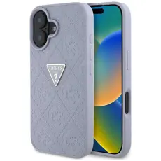 Guess - Guess iPhone 16 Mobilskal Hot Stamp 4G Triangle Logo - Lila